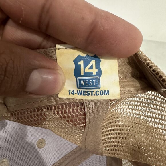 Larceny Bourbon Hat Cap Snap Back Red Tan Trucker Mesh Whiskey Advertising Mens - Picture 8 of 9